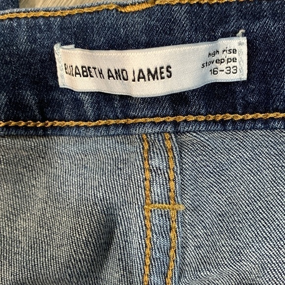 Elizabeth & James High-Rise Stovepipe Medium Wash Jeans size 16 - Picture 7 of 9